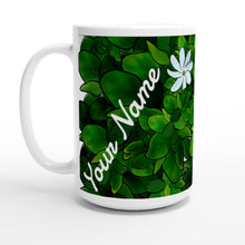 Load image into Gallery viewer, White 15oz Ceramic Mug - Tiare Maori - PERSONALIZED (White Text)