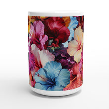 Load image into Gallery viewer, White 15oz Ceramic Mug - Hibiscus Pretty - PERSONALIZED (White Text)