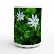 Load image into Gallery viewer, White 15oz Ceramic Mug - Tiare Maori - PERSONALIZED (White Text)