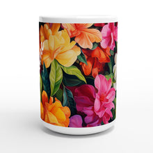 Load image into Gallery viewer, White 15oz Ceramic Mug - Garden Gardenias - PERSONALIZED (White Text)
