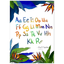 Load image into Gallery viewer, Premium Matte Paper Poster  - Paradise Blues - Alphabet - Samoa
