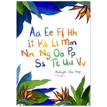 Load image into Gallery viewer, Premium Matte Paper Poster - Paradise Blues - Alphabet - Tonga
